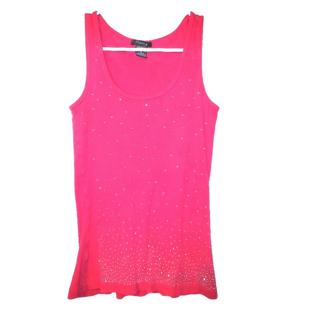 Pink and Silver Shimmery Tank Top